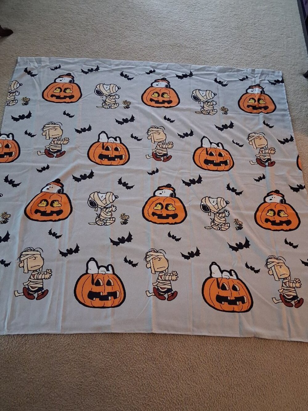 Peanuts Halloween Shower Curtain Pumpkin Mummy Snoopy Charlie Brown Woodstock
